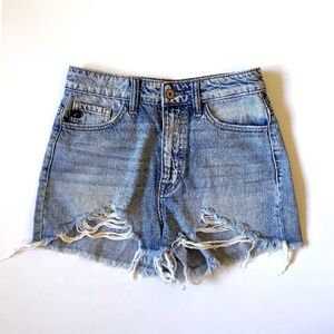 KanCan distressed denim shorts